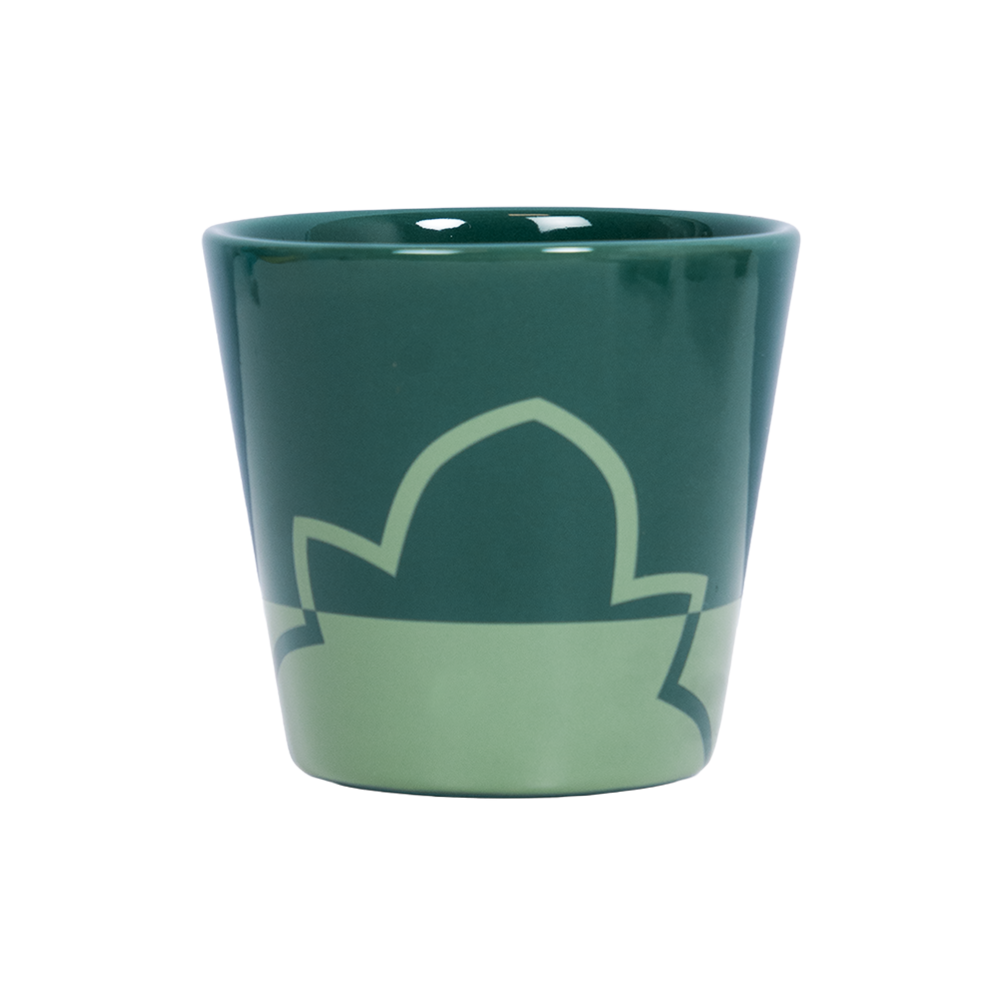 Grön mugg med nytt mönster